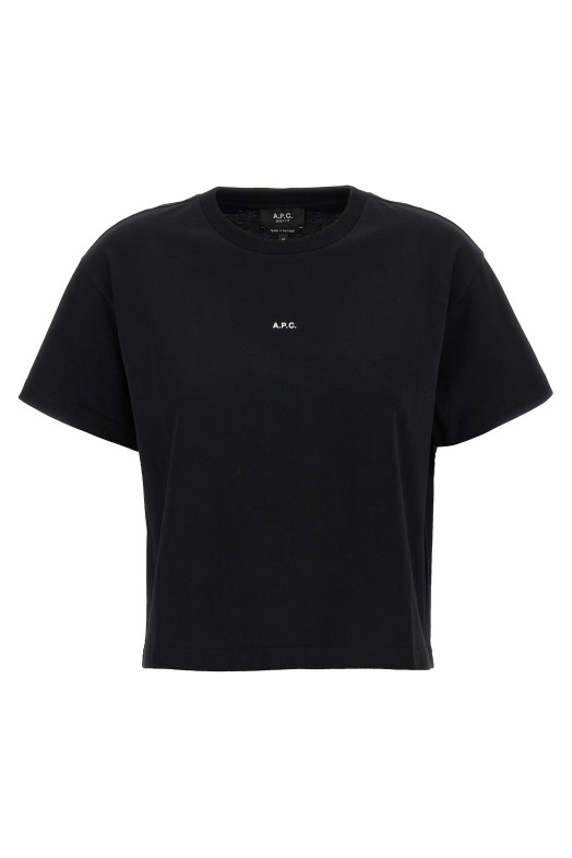 'Boxy Micro Logo' T-shirt Black-grey