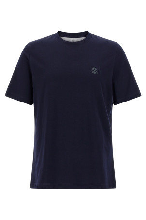 Logo print T-shirt Blue