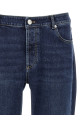 Logo embroidery stretch jeans Blue