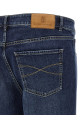 Logo embroidery stretch jeans Blue