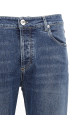 Logo embroidery stretch jeans Blue