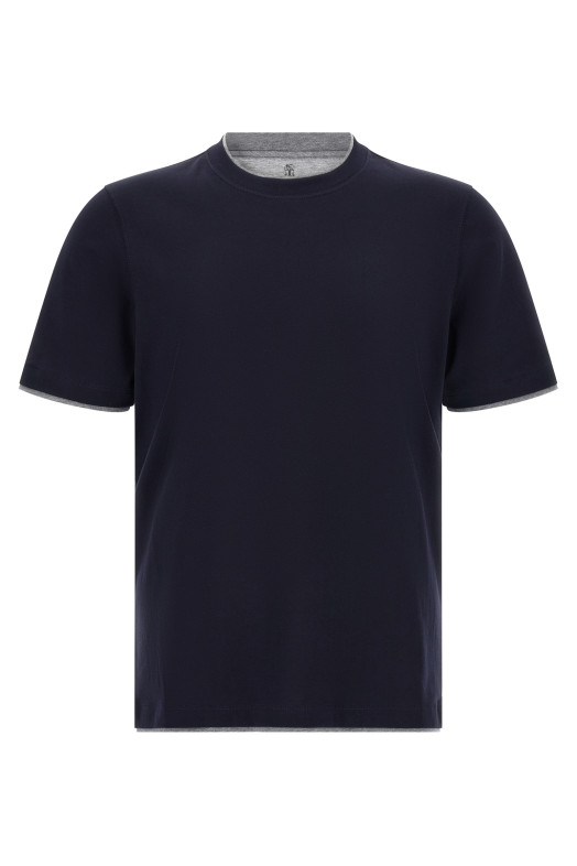 Double layer t-shirt Blue