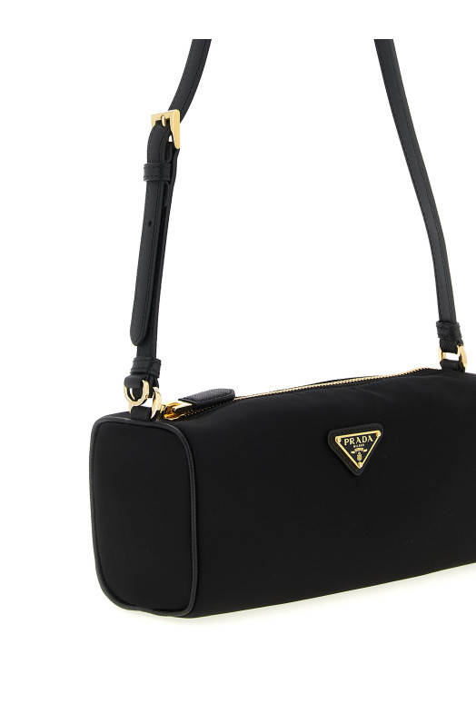 Сумка через плечо с логотипом в виде треугольника, черная PRADA 1NE0582C05F0002