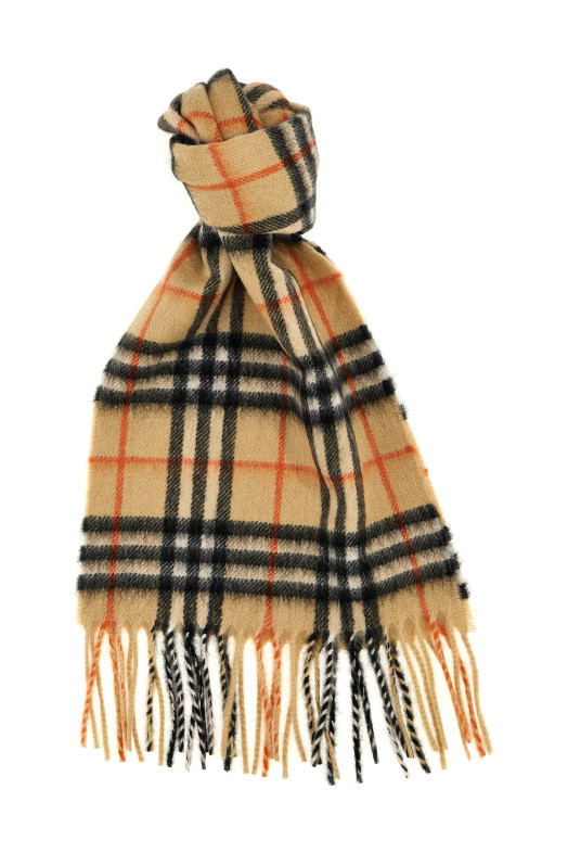 Шарф в клетку, бежевый BURBERRY 8089369SANDIPCHECK