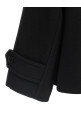 Double breasted wool coat Black