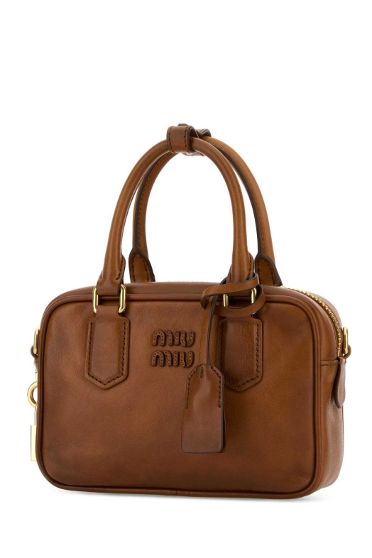 Кожаная сумочка Arcadie цвета «карамель» от MIU MIU (5BB123VOWM2IER)