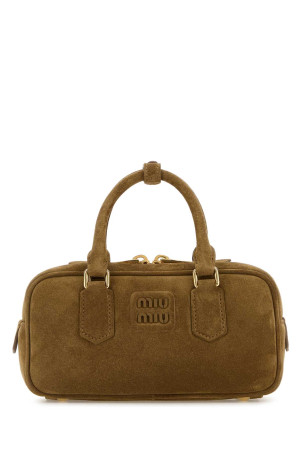 Сумка MIU MIU «Arcadie» из замши цвета «Biscuit» (5BB142VOON2CS4)