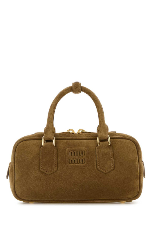 Сумка MIU MIU «Arcadie» из замши цвета «Biscuit» (5BB142VOON2CS4)