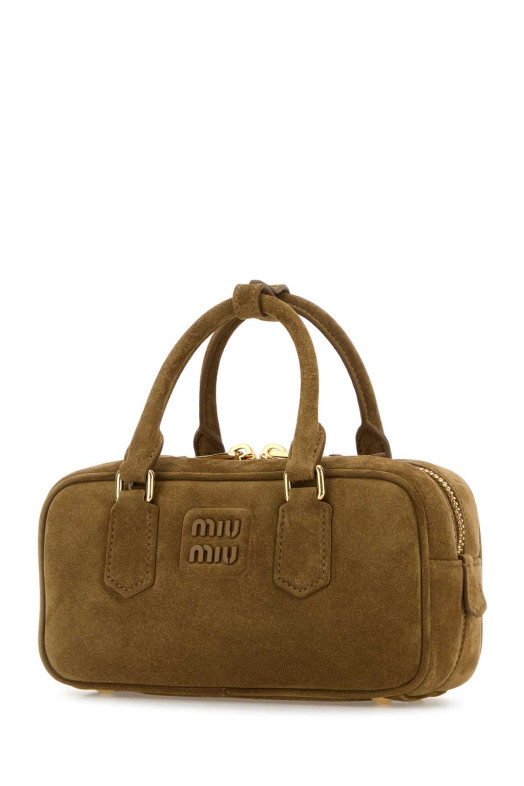 Сумка MIU MIU «Arcadie» из замши цвета «Biscuit» (5BB142VOON2CS4)
