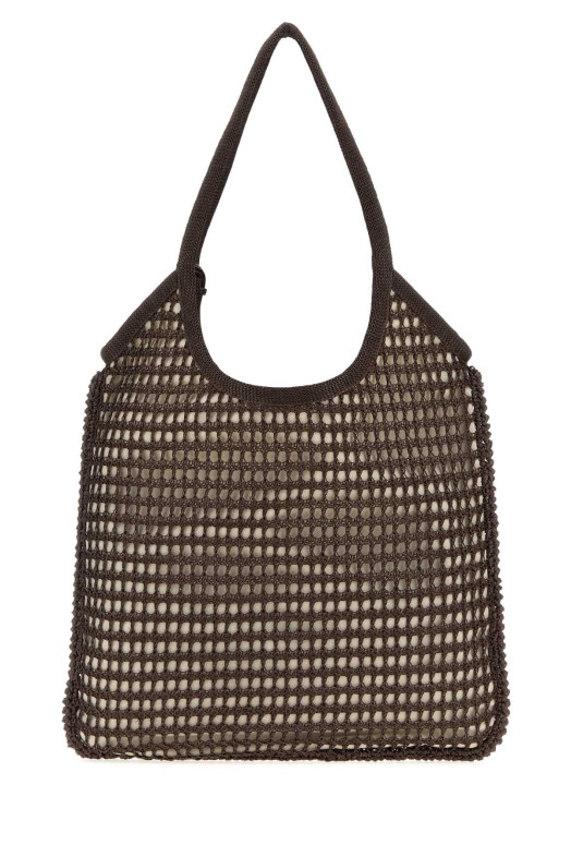 Коричневая вязаная крючком сумка для покупок Ivy от MIU MIU (5BG231VOBY2I0C)