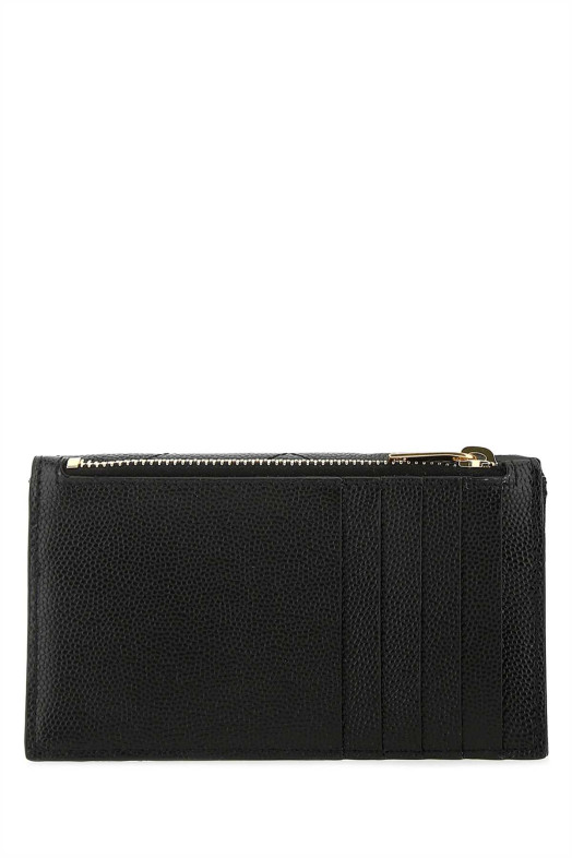 Black leather card holder Black SAINT LAURENT (612808BOW01)