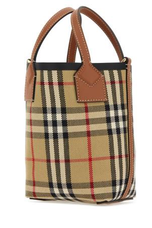 Сумка-ведро из ткани с вышивкой «Лондон», многоцветная, BURBERRY (8070461)