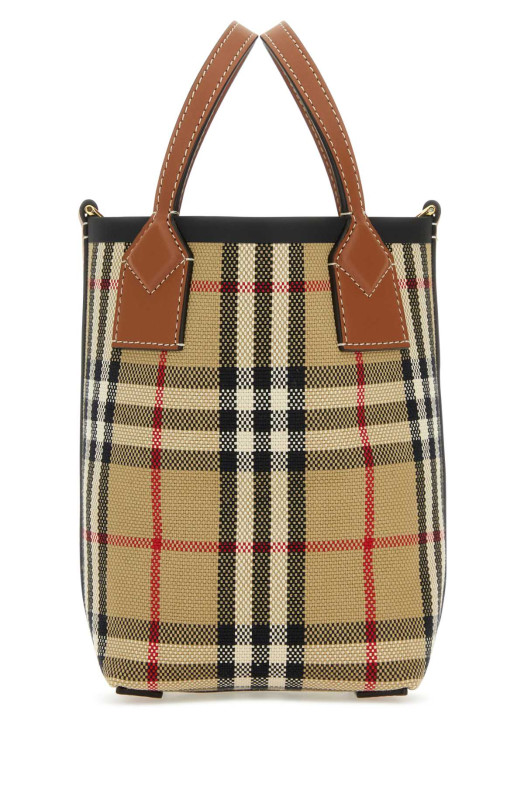 Сумка-ведро из ткани с вышивкой «Лондон», многоцветная, BURBERRY (8070461)