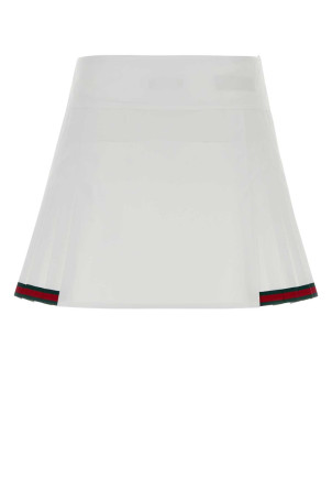 White poplin mini skirt GUCCI (846659ZAJP1)