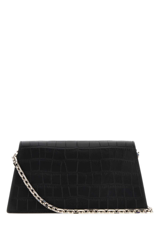 Black leather mini Skull crossbody bag Black ALEXANDER MCQUEEN (8746981HBT2)