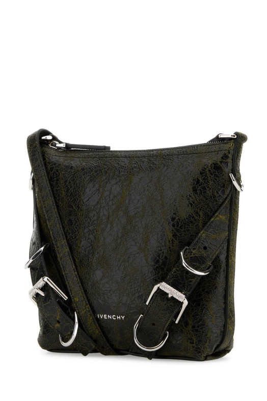 Two-tone leather Voyou crossbody bag Blue GIVENCHY (BKU04MK1TY)