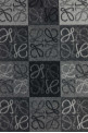 Embroidered wool blend scarf White/Black LOEWE (F810487X17)