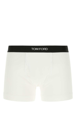 White stretch cotton boxer White TOM FORD (T4LC31040)