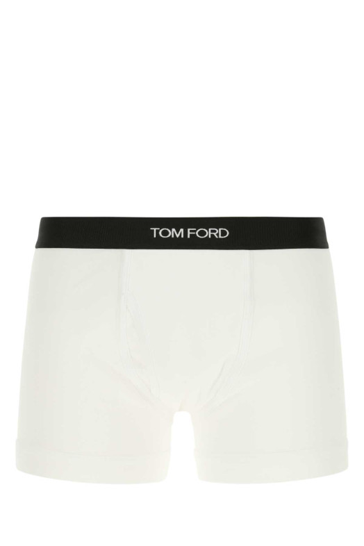Белые боксеры из эластичного хлопка TOM FORD (T4LC31040)
