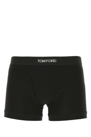 Black stretch cotton boxer set TOM FORD (T4XC31040)