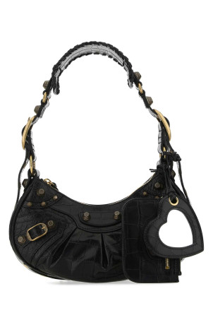 Black leather Le Cagole XS shoulder bag Black BALENCIAGA (67130923EBM)