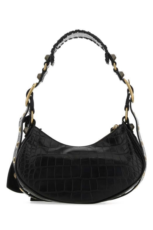 Black leather Le Cagole XS shoulder bag Black BALENCIAGA (67130923EBM)