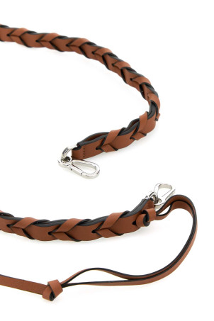 Brown leather shoulder strap Beige LOEWE (C073S49X01)