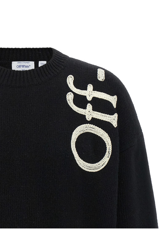 'Vertical Bookish' sweater Black-grey