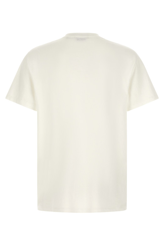 Aged effect patch T-shirt Blue