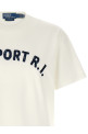 Aged effect patch T-shirt Blue
