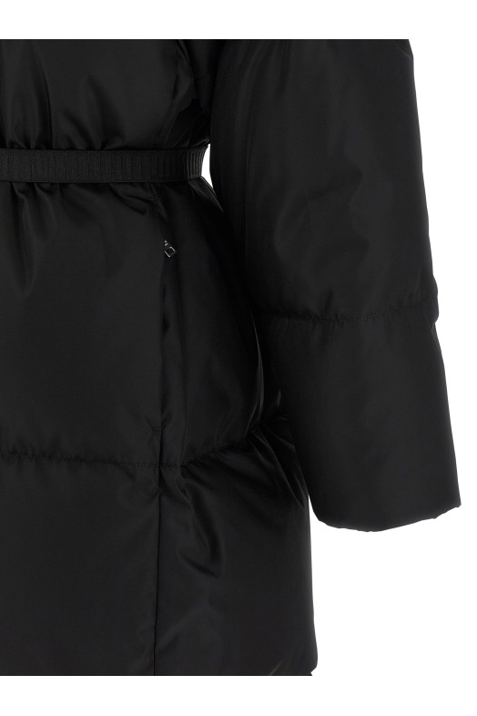 Re-Nylon maxi down jacket Black
