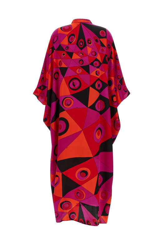Платье-кафтан цвета фуксии EMILIO PUCCI 6HRL756H723050