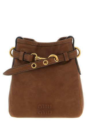 Nappa leather shoulder strap Brown