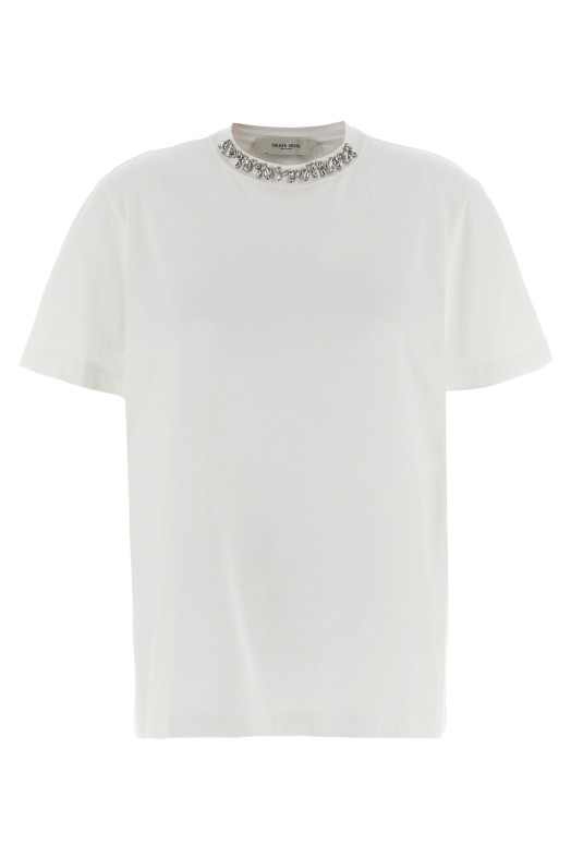 Crystal crew neck t-shirt White