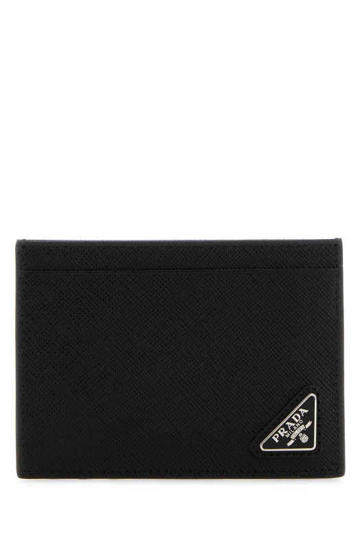 Черный кожаный держатель для карт Black PRADA (2MC130QHH)