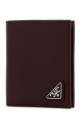 Бургундский кожаный кошелек PRADA (2MO004QHH)