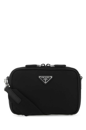 Black leather and nylon crossbody bag Black PRADA (2VH070VXMP2DMH)