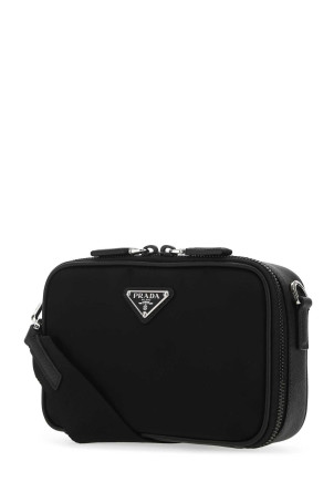 Black leather and nylon crossbody bag Black PRADA (2VH070VXMP2DMH)