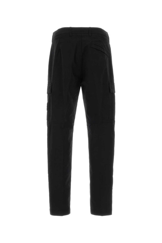 Черные брюки-карго из эластичного хлопка, черные STONE ISLAND (L1S153100032S0A10)