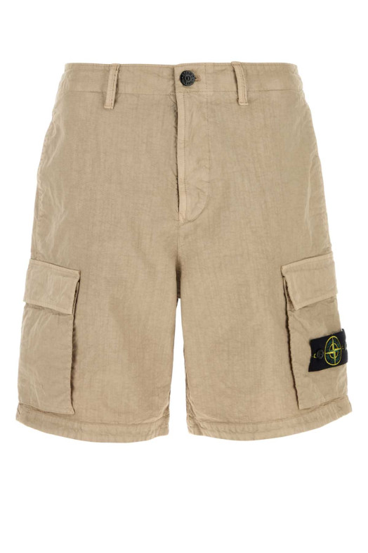 Бежевые нейлоновые бермуды STONE ISLAND (L1S15L100001S0069)