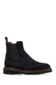 Ботильоны Kalama из замши темно-синего цвета от SANTONI (MCCO19116JL4GRVR)
