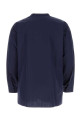 Рубашка оверсайз из поплина темно-синего цвета Blue PRADA (UCN509S23112U4)
