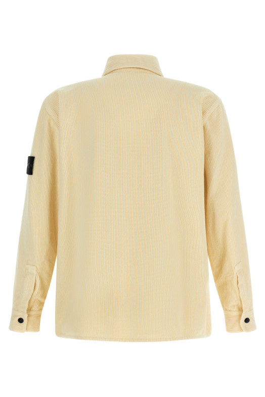 Рубашка из ребристого бархата, бежевого цвета STONE ISLAND K2S151200012S0212V0093