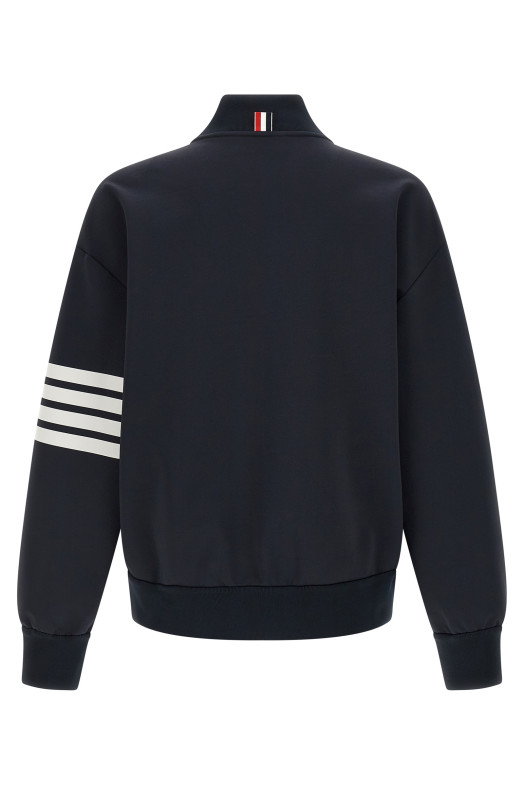 Техническая бомбер-куртка из вискозы, синяя THOM BROWNE MJT569AJ0242415