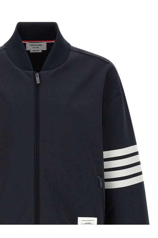 Техническая бомбер-куртка из вискозы, синяя THOM BROWNE MJT569AJ0242415