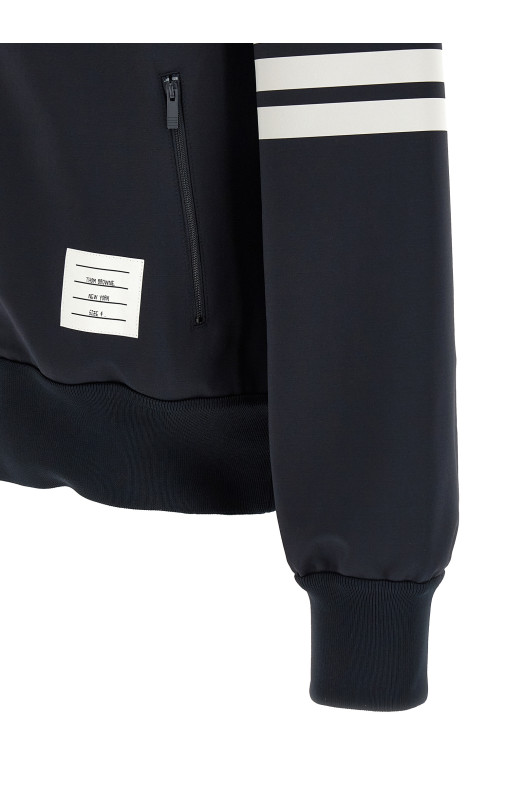 Техническая бомбер-куртка из вискозы, синяя THOM BROWNE MJT569AJ0242415