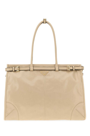 Кожаная сумка через плечо цвета «песок» PRADA (1BA4392CYR)