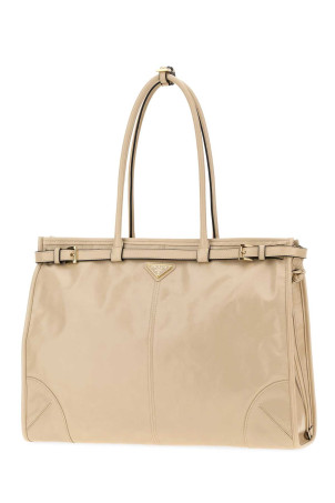 Кожаная сумка через плечо цвета «песок» PRADA (1BA4392CYR)