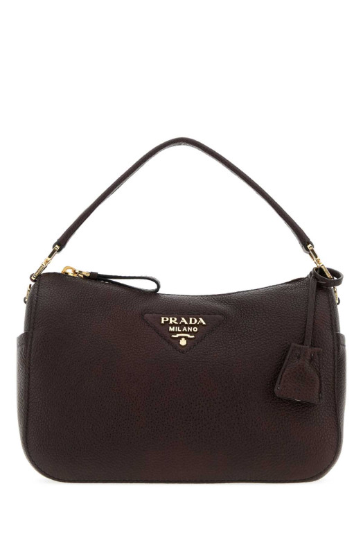 Небольшая сумочка из тёмно-коричневой кожи PRADA (1BC277VONM2DKV)