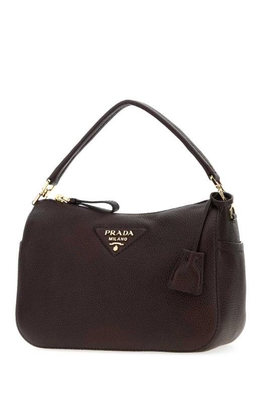 Небольшая сумочка из тёмно-коричневой кожи PRADA (1BC277VONM2DKV)